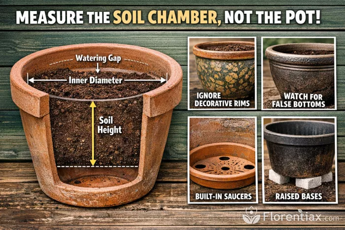 How to measure pot soil volume correctly