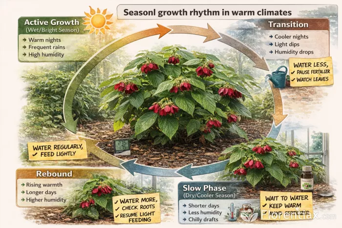 Abroma seasonal growth cycle infographic