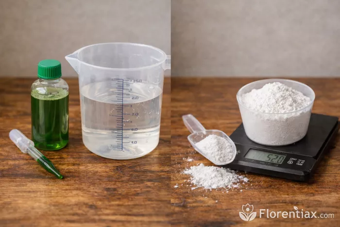 Liquid and powder fertilizers comparison