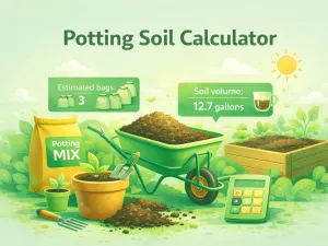Potting Soil Calculator for Pots, Planters & Beds