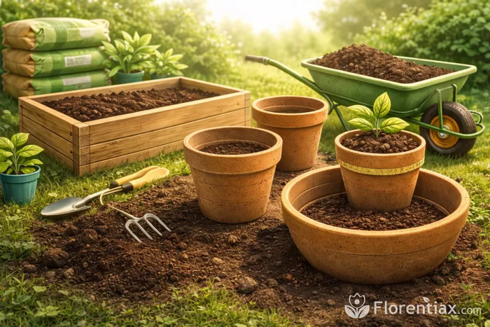 Soil volume estimation for pots and planters