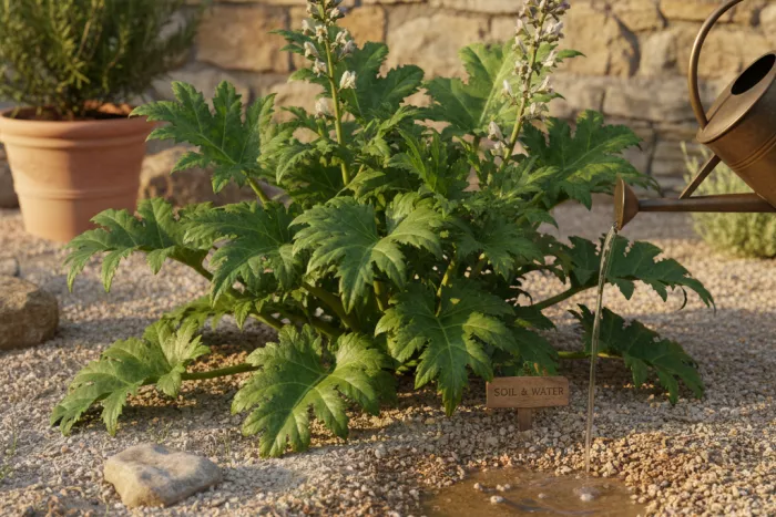 Acanthus care: well-drained soil, deep watering