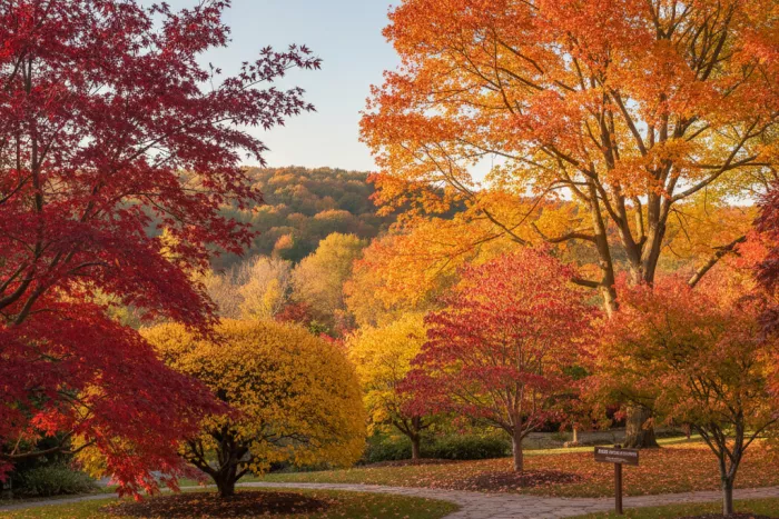 Acer maple seasonal foliage color and form