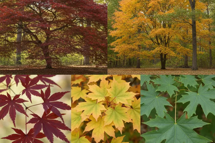 Acer maple lobed leaves canopy growth habit