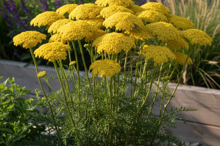 Achillea flower clusters and growth habit