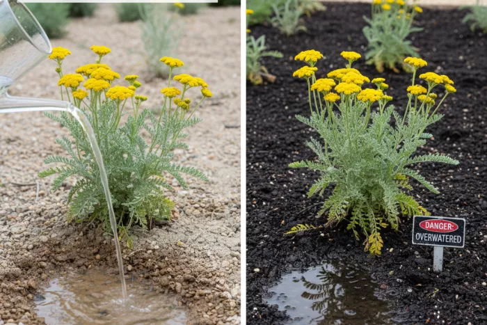 Achillea soil drainage and watering frequency