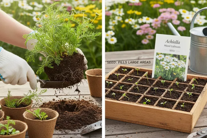 Achillea propagation by division or seed