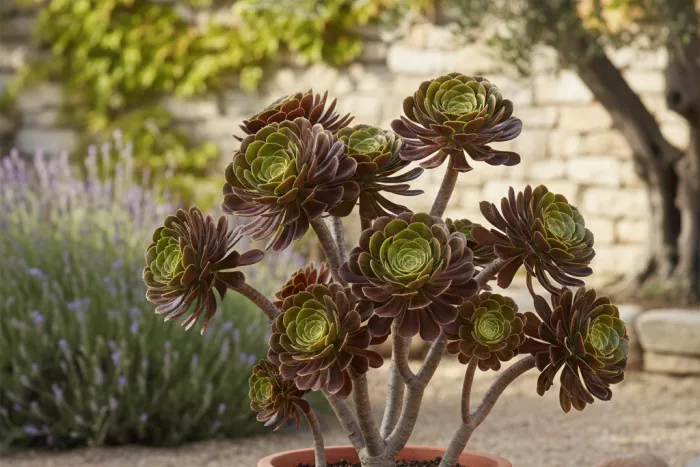 Aeonium rosette succulent mild-climate care