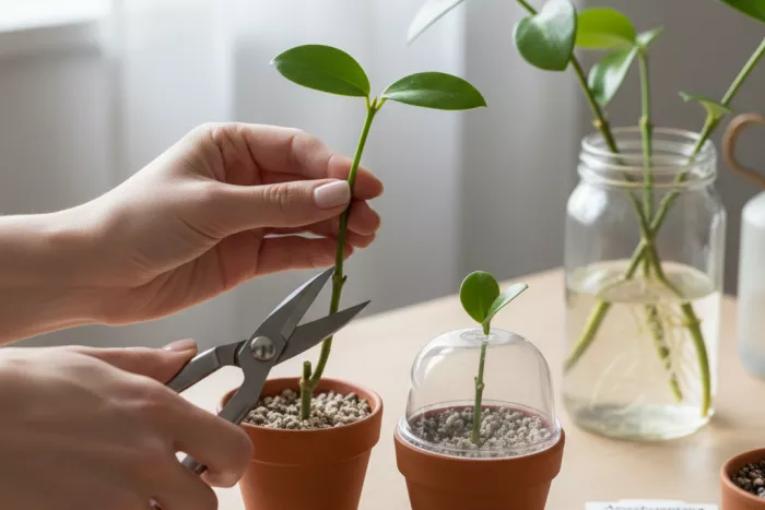 Aeschynanthus stem cutting propagation in water or soil