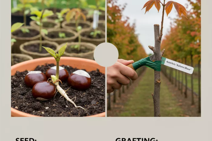 Aesculus propagation from seed or grafting