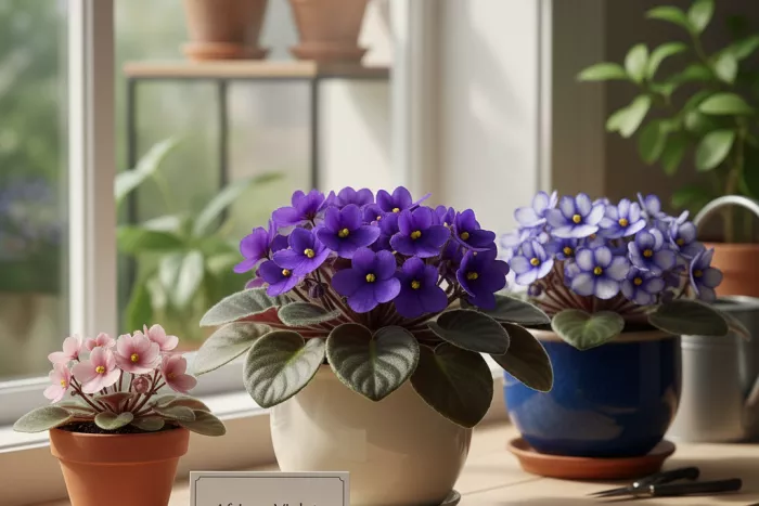 African violet compact rosette indoor care