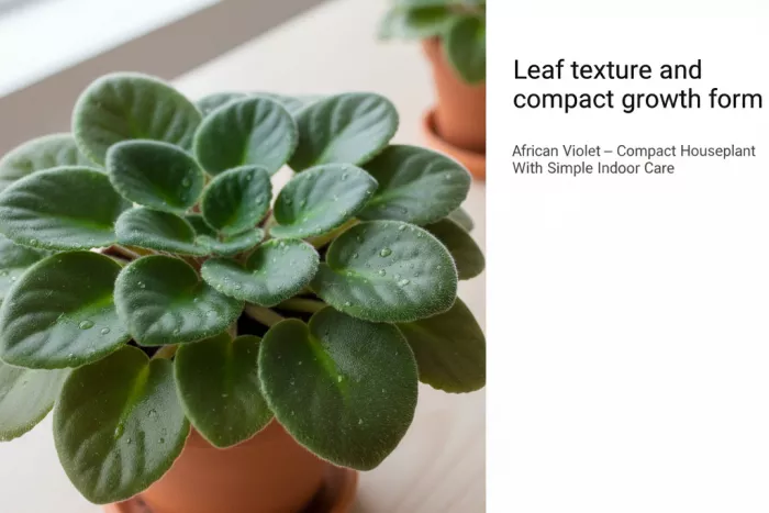 African violet fuzzy leaves compact growth habit