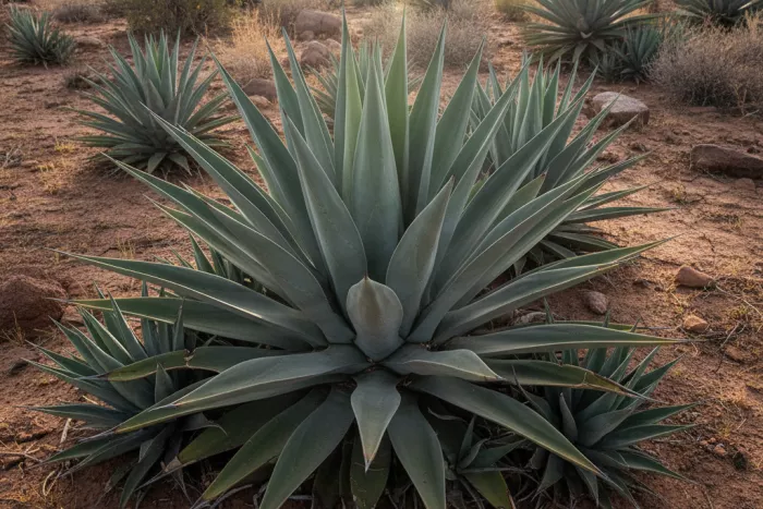 Agave leaf rosette drought-tolerant growth habit