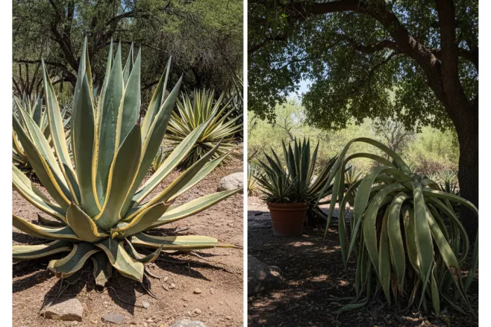 Agave light requirements for compact growth