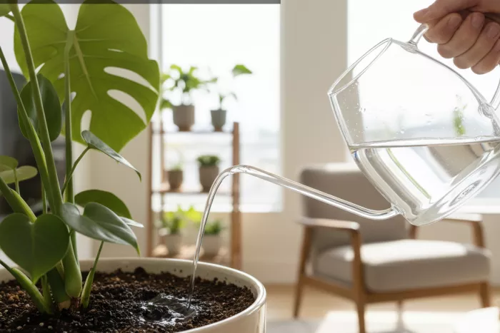 Controlled watering to prevent soggy potting mix