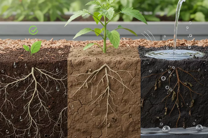 Soil moisture cycling for healthy root growth