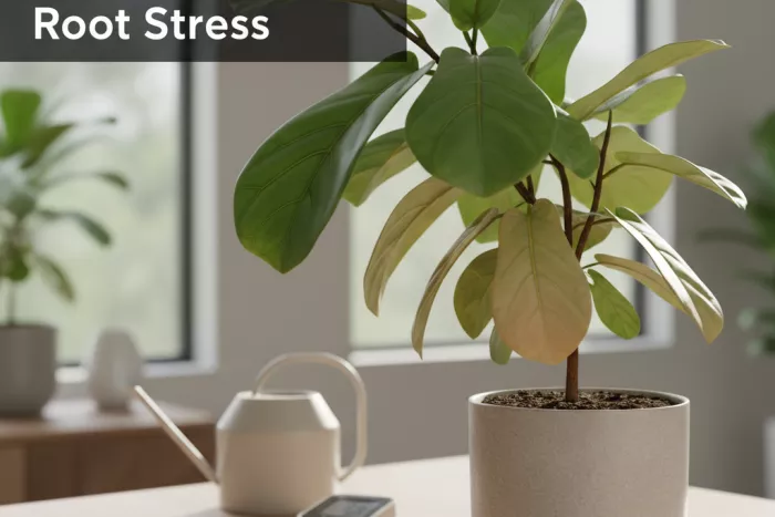 Container watering to prevent root stress