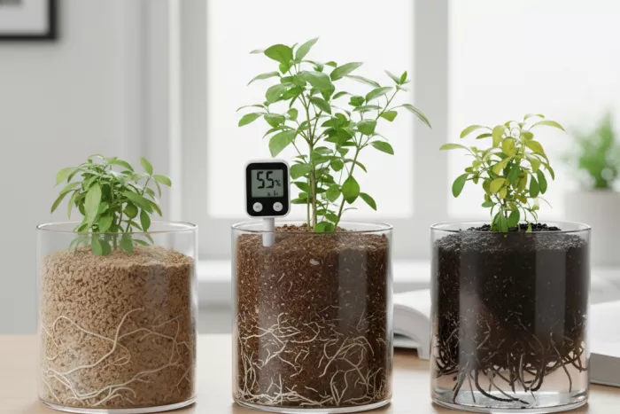 Even soil moisture control for container plants