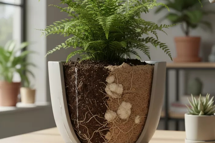 Even moisture control for container plants