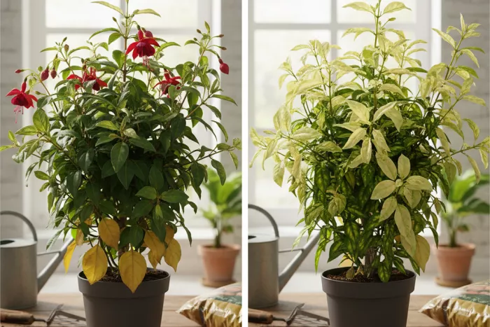 Yellowing leaves nutrient deficiency and aging causes