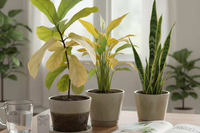 Yellowing plant leaves causes and care fixes
