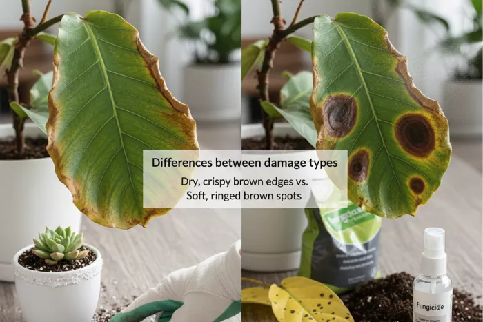 Leaf brown spot patterns for diagnosis