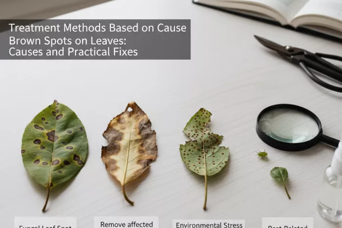 Brown leaf spots treatment by cause