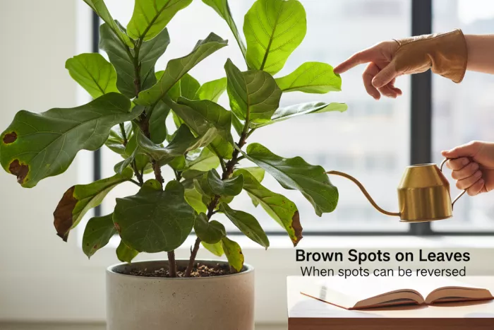 Brown leaf spots causes and fixes