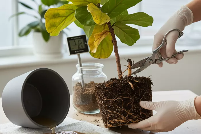 Yellow leaves root rot rescue steps