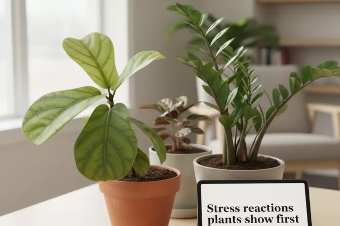 Sudden leaf yellowing early stress warning signs
