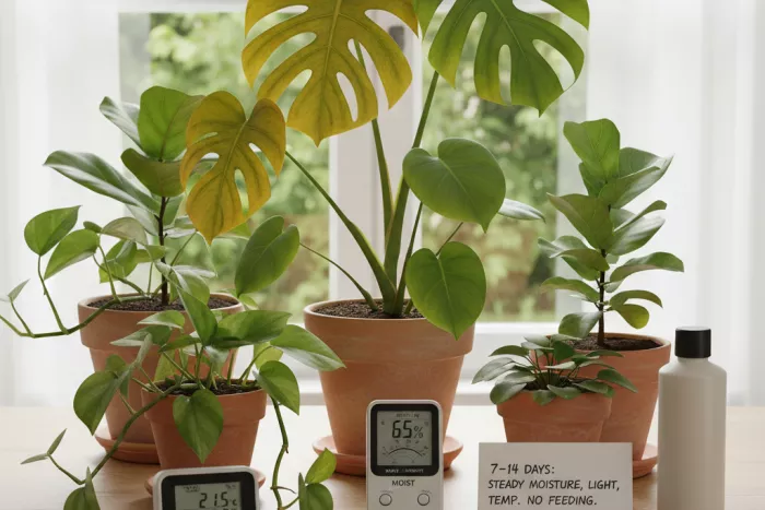 Stabilizing conditions for sudden yellowing leaves