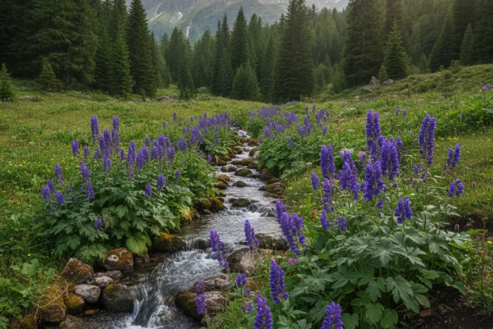 Aconitum care for cool, moist mountain gardens