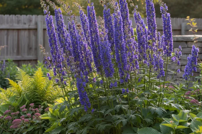 Aconitum tall perennial upright growth care requirements