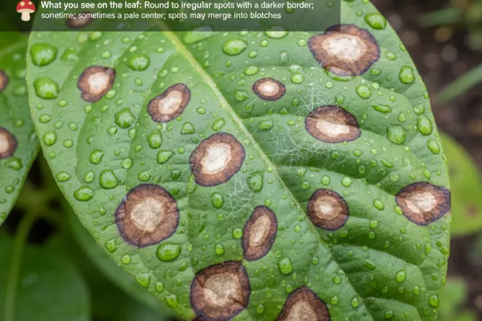 Rain-related leaf brown spot diagnosis