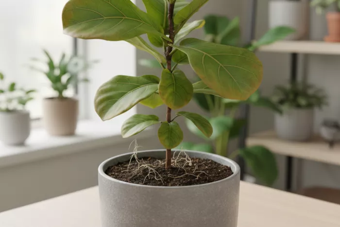 Yellow leaves after repotting transplant shock