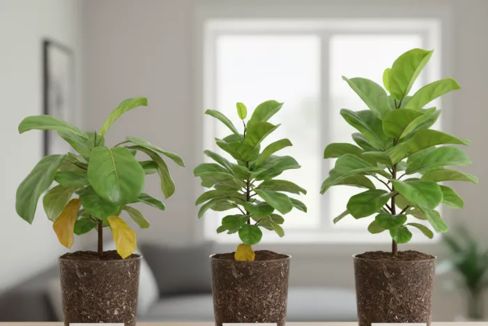 Post-repotting stress yellow leaves recovery timeline