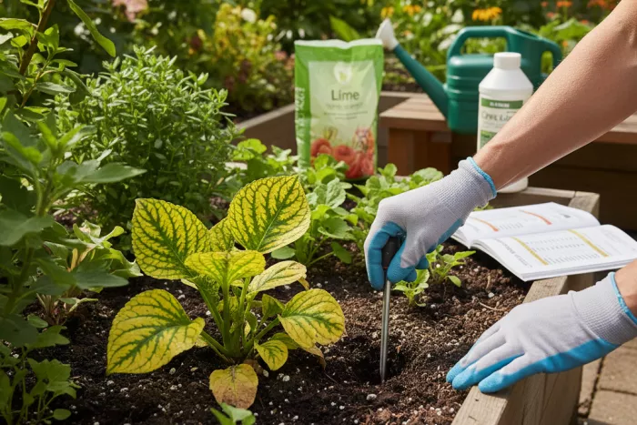 Chlorosis prevention for yellow leaves green veins