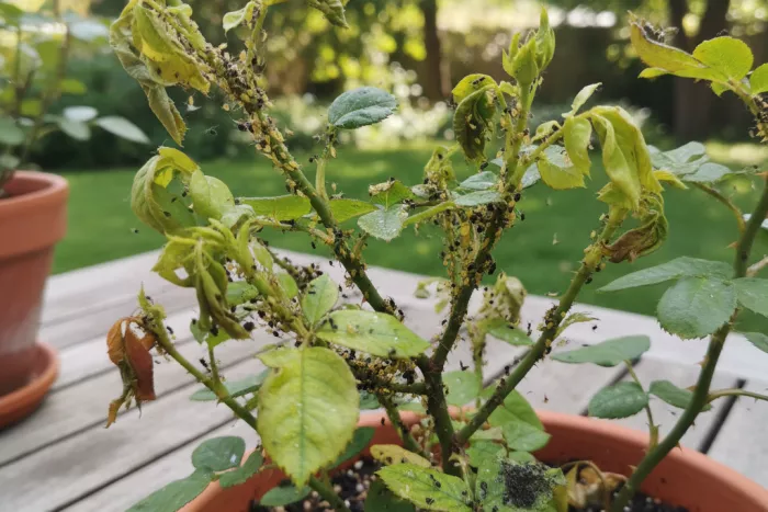 Aphid infestation control for plant health