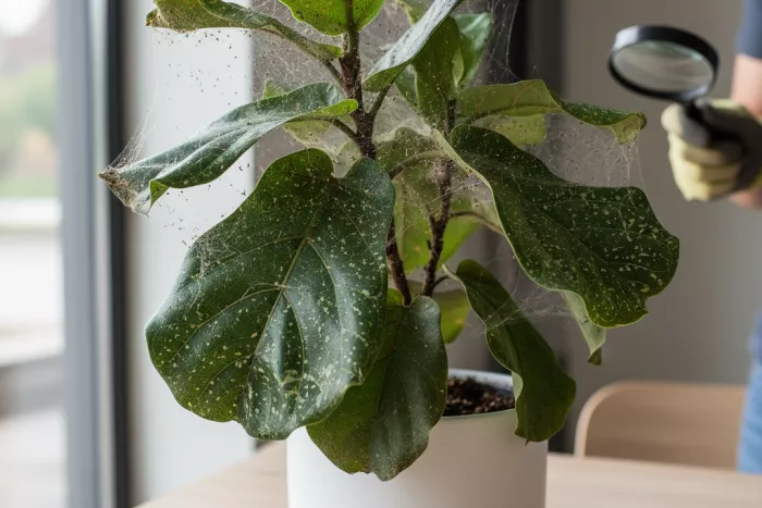 Spider mite infestation control and webbing damage