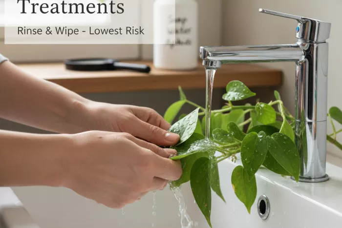 Safe aphid removal treatments for houseplants