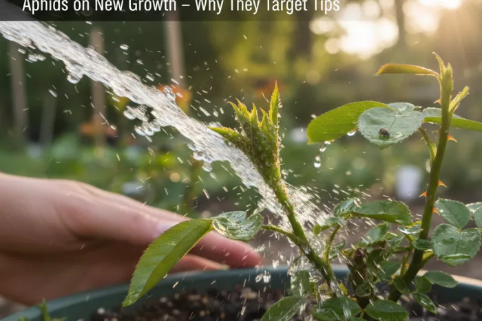 Aphid control for tender new growth tips