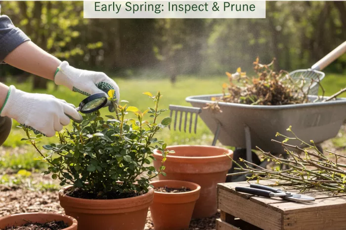 Seasonal spider mite prevention for outdoor plants
