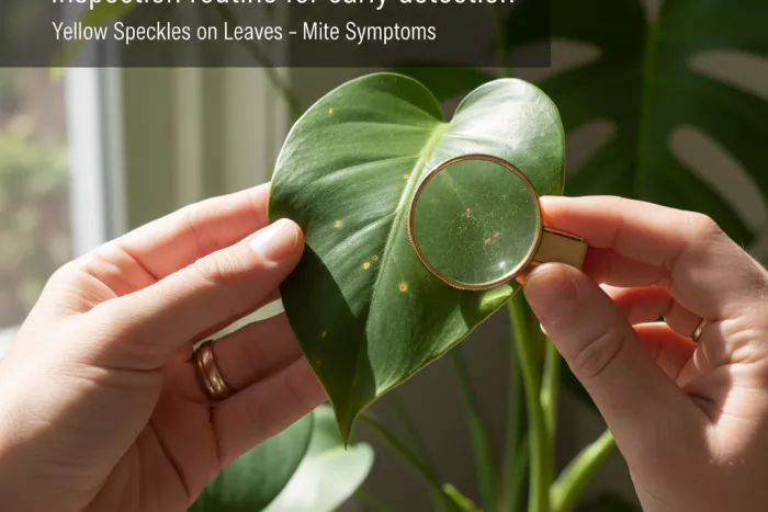Leaf inspection for early mite stippling