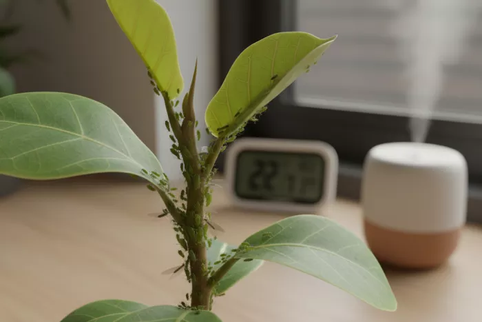 Fast indoor aphid control on houseplants
