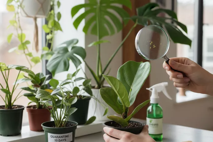 Fast aphid control for indoor plants