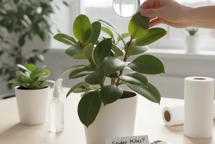 Early spider mite detection under leaves