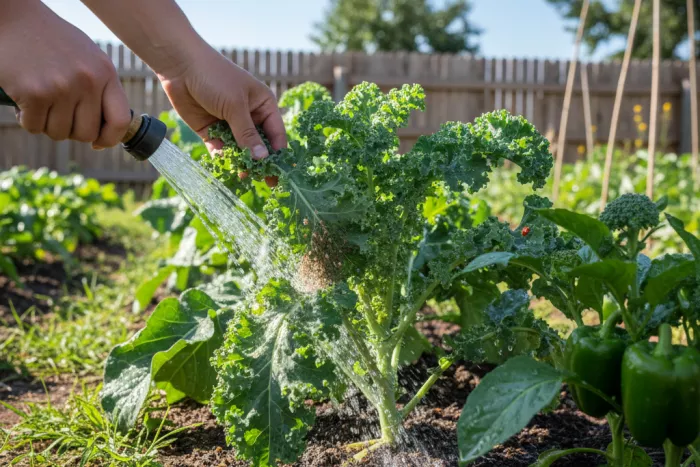 Safe aphid control for vegetable plants