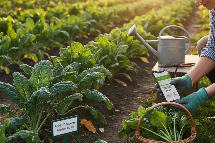 Aphid control and safe vegetable harvest timing