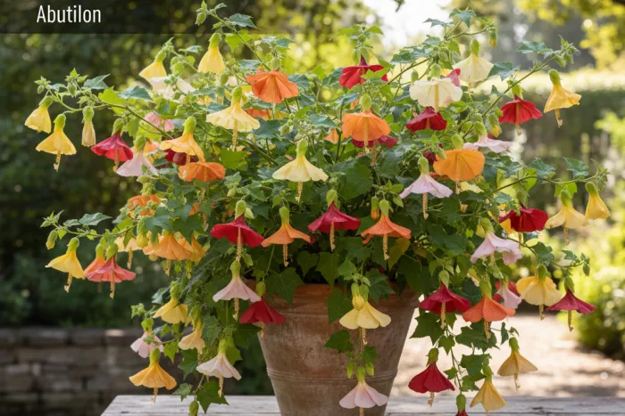 Abutilon care for hanging lantern blooms