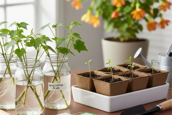 Abutilon propagation from softwood cuttings or seed
